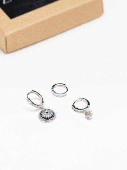 ZERİNA Blu Argento Küpe